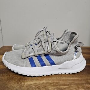 Adidas Kids Originals U Path Run Gray Blue Sneakers Basketball Big Boys Size 3